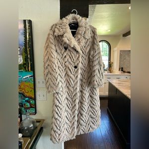Stella McCartney stunning faux fur long coat.   Worn ONCE!!! Size 42
